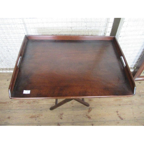 8 - A 19th century mahogany butlers tray, width 31ins, height 22ins, height 31ins