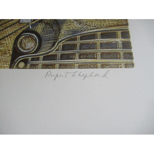 96 - Rupert Shephard, 'London, The Passing Scene' , limited edition folio of ten colour linocuts, each si... 