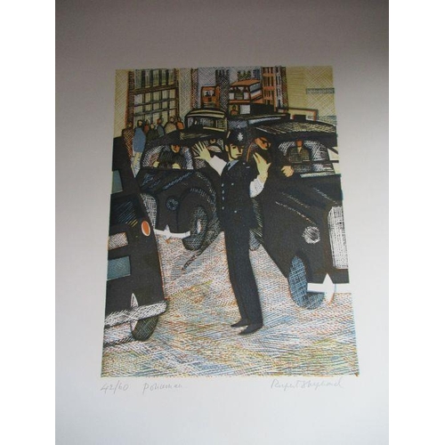 96 - Rupert Shephard, 'London, The Passing Scene' , limited edition folio of ten colour linocuts, each si... 