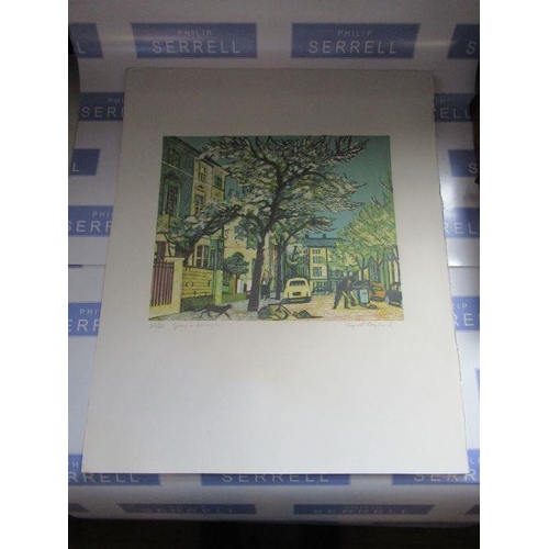 96 - Rupert Shephard, 'London, The Passing Scene' , limited edition folio of ten colour linocuts, each si... 