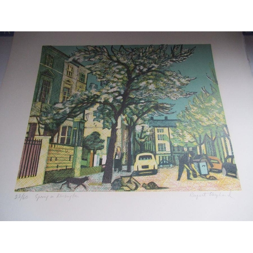 96 - Rupert Shephard, 'London, The Passing Scene' , limited edition folio of ten colour linocuts, each si... 