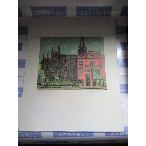 96 - Rupert Shephard, 'London, The Passing Scene' , limited edition folio of ten colour linocuts, each si... 