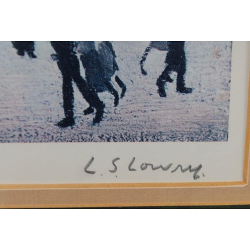 99 - Laurence Stephen Lowry, signed lithograph in colours, Britain at Play, with Fine Art trade blind sta... 