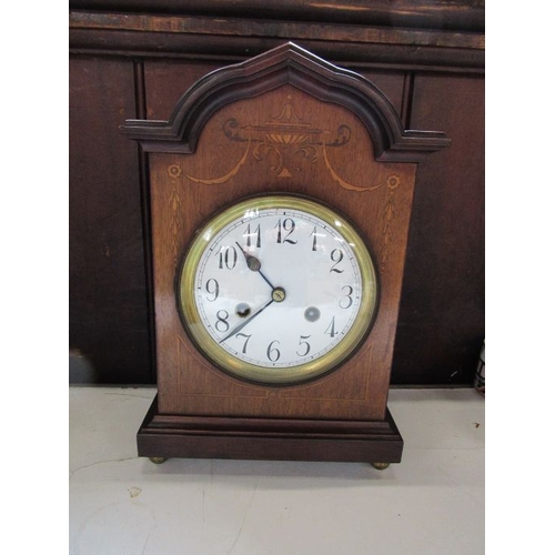 A Junghans A10 mantel clock in an inlaid mahogany case 8