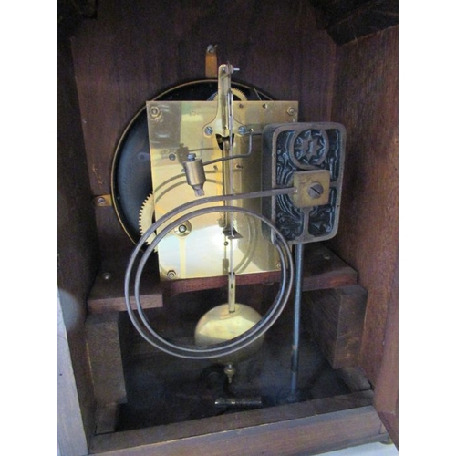 A Junghans A10 mantel clock in an inlaid mahogany case 8