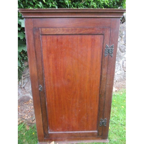 10 - A 19th century corner cupboard, 22ins x 36ins, together with a Victorian tripod table, diameter 19.5... 