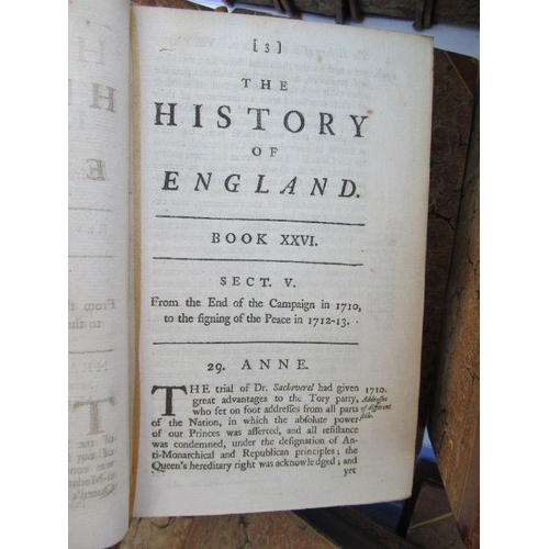 122 - Twenty Two volumes of History of England by De Rapin Thoryas, 1728-1747, (missing volumes 7,8,9,12,1... 