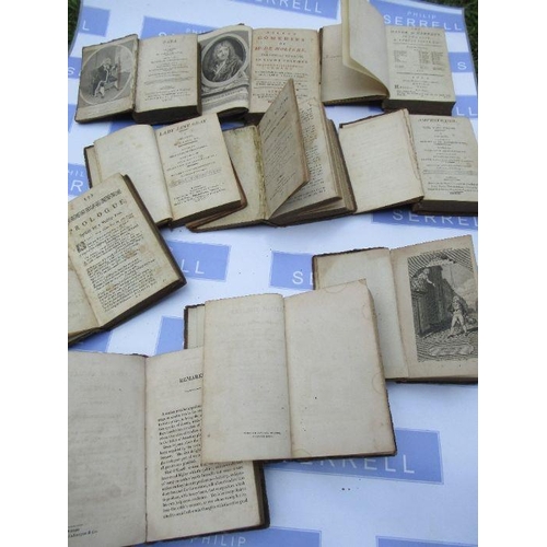 130 - A collection of 18th century leather bound books relating to the British Theatre, including Bell's B... 