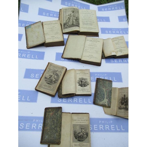 130 - A collection of 18th century leather bound books relating to the British Theatre, including Bell's B... 