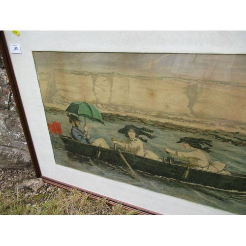 145 - A Victorian print, after Leech, Not a Bad Idea for Warm Weather, 14.5ins x 22.5ins