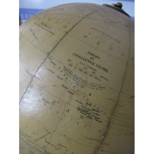 199 - A Phillips 10ins terrestrial globe