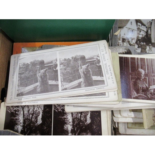 230 - A collection of stereoscopic cards, including local, national and international scenes