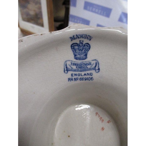 244 - Two 19th century Spode shaped dishes and a Mason's urn