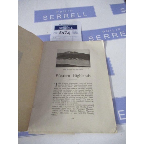 247a - A Bacon's county map of Worcestershire, together with a vintage LNER leaflet for the West Highlands