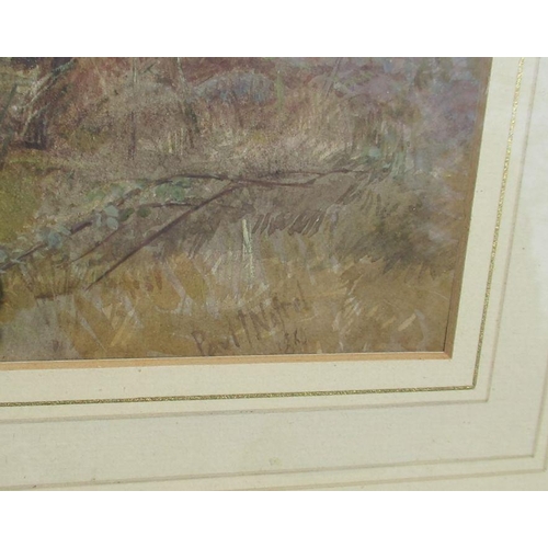 293 - Paul Joseph Naftel, watercolour, a stream in Guernsey, signed, 13ins x 17ins