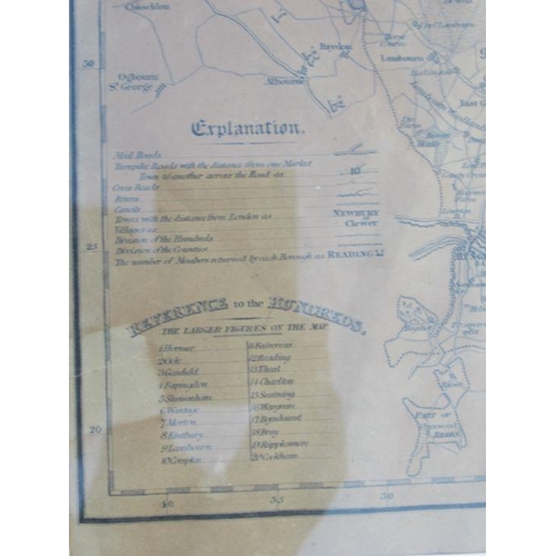 306 - Two Antique maps, Monmouthshire and Berkshire