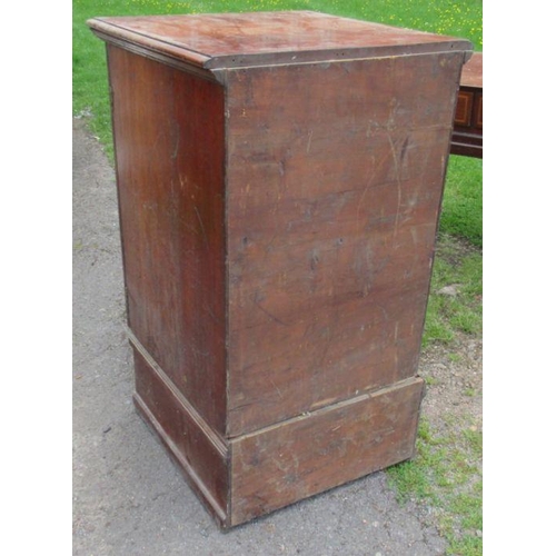 49 - A mahogany cupboard, fitted with a pair of doors over a drawer, width 27ins, depth 27ins, height 47.... 