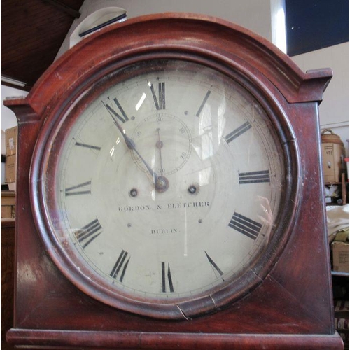 6 - A 19th century mahogany cased long case clock, the circular dial inscribed Gordon & Fletcher Dublin,... 