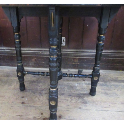 60 - A late Victorian Gillows & Co octagonal centre table, with burr wood and chequer banding to the top,... 