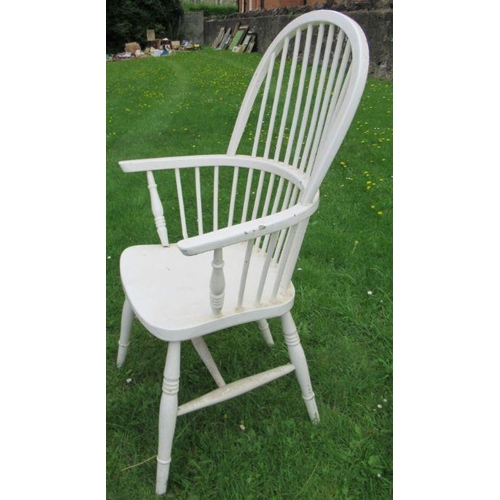 92 - A painted Windsor armchair