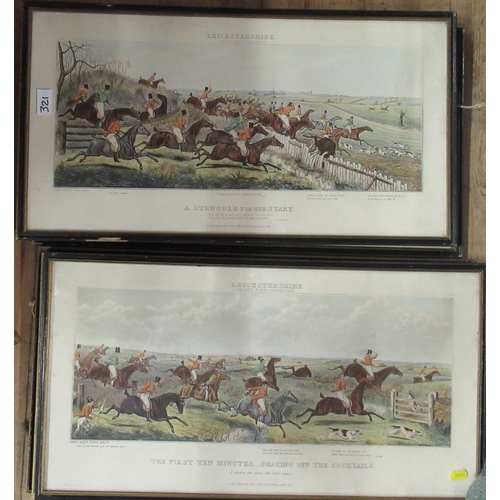 321 - Four 19th century hunting prints, Leicestershire Hunt