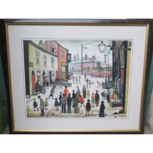 100 - Two colour prints, after Jack Vettriano, The Picnic Party and after Lowry, The Procession