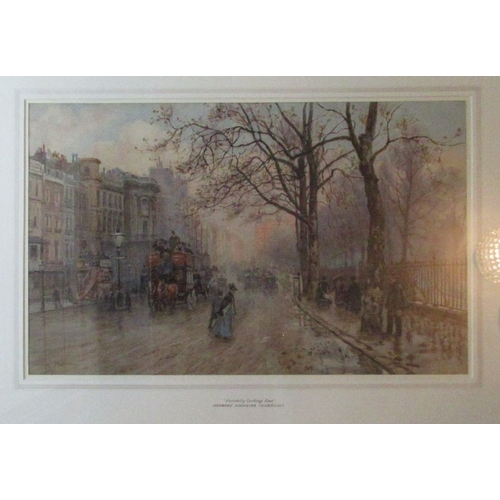 119 - Herbert Menzies Marshall, watercolour, Piccadilly looking East, signed, 12.75ins x 20.5ins