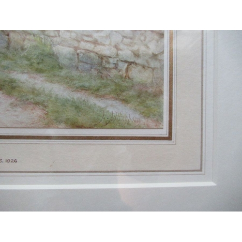 145 - Helen Allingham, watercolour, A Cottage at Wishfold, Wilts, signed, 10.5ins x  8.25ins - illustrated... 