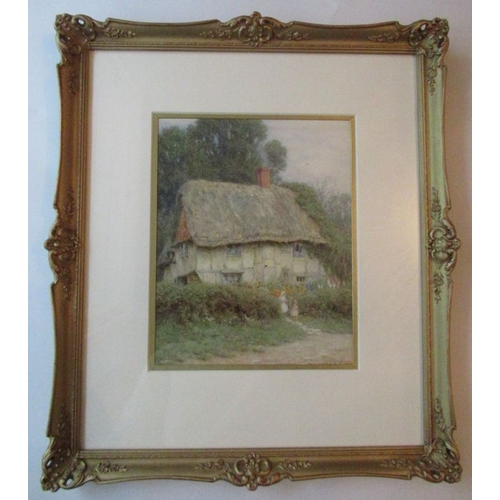 147 - Helen Allingham, watercolour, A Berkshire Cottage, signed 10.5ins x 11.75ins