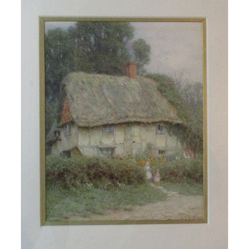 147 - Helen Allingham, watercolour, A Berkshire Cottage, signed 10.5ins x 11.75ins