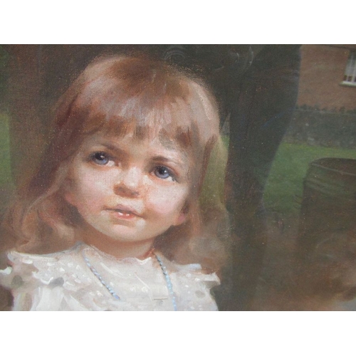 154 - Leon Sprinck?, pastel, portrait of a young girl seated, 29ins x 24ins