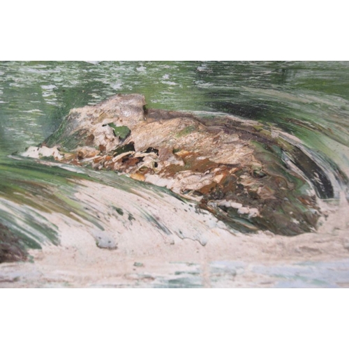 160 - A 20th century oil on canvas, river scene, 24ins x 29ins