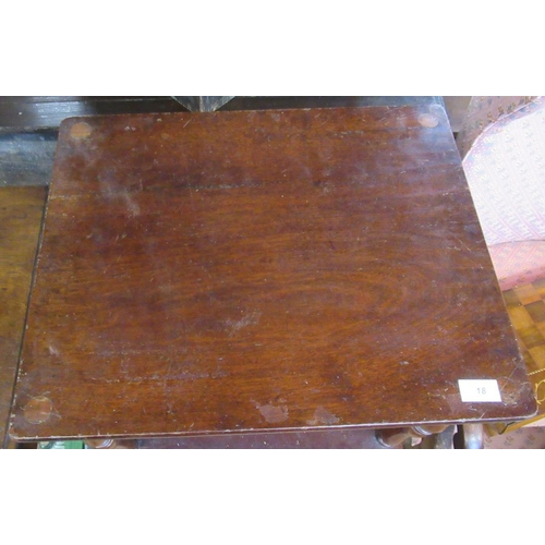 18 - A mahogany three tire whatnot, 16ins x 20.5ins, height 39ins