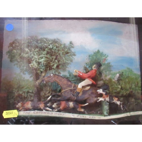 190 - Two pairs of Victorian painted dioramas, two of The Derby Winner 1806 Paris and 1805 Cardinal and tw... 