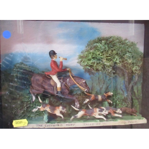 190 - Two pairs of Victorian painted dioramas, two of The Derby Winner 1806 Paris and 1805 Cardinal and tw... 