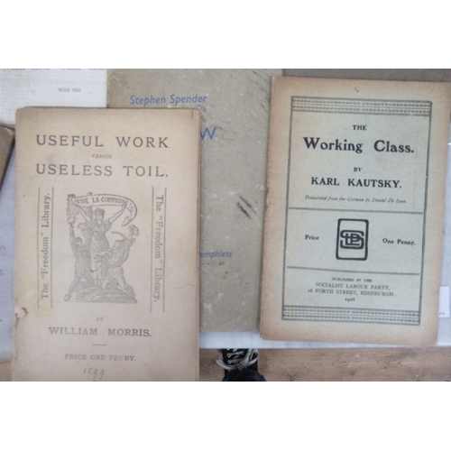 243 - Socialism William Morris, photograph, pamphlet, useless work V useless Toil 1899, seventeen shots at... 