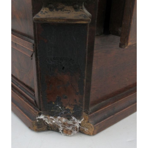 295 - C Kirton Stockton on Tees, a walnut cased mantel clock, the chiming movement stamped Lenzkirch, heig... 