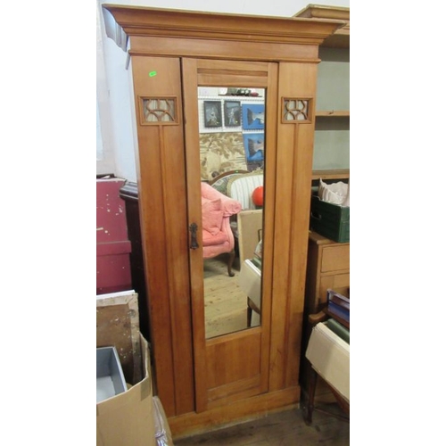 Single cupboard store with mirror