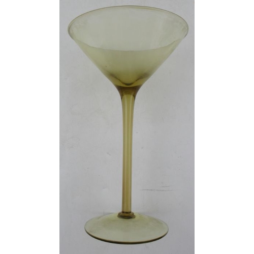 344 - Ten Art Deco style coloured cocktail glasses