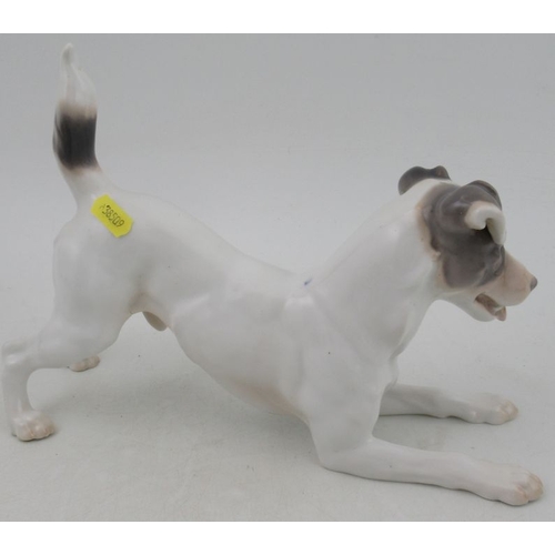 357 - A Bing and Grondahl model, of a playful terrier, No1723, (Pre 1948), 12ins x 7ins -  2nd quality sma... 