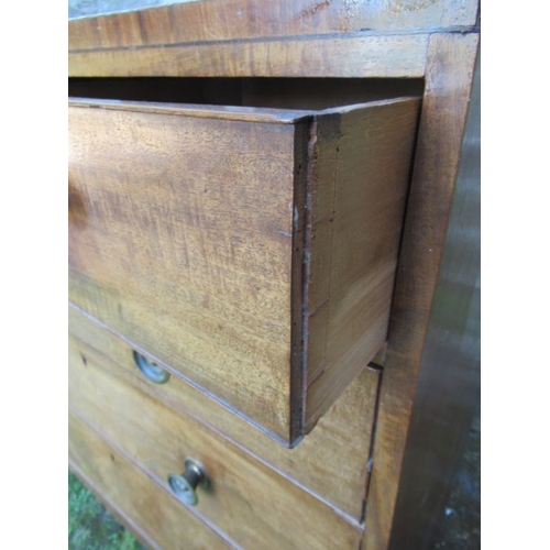 48 - A Georgian mahogany chest, of two short drawers over three graduated long drawers raised on bracket ... 