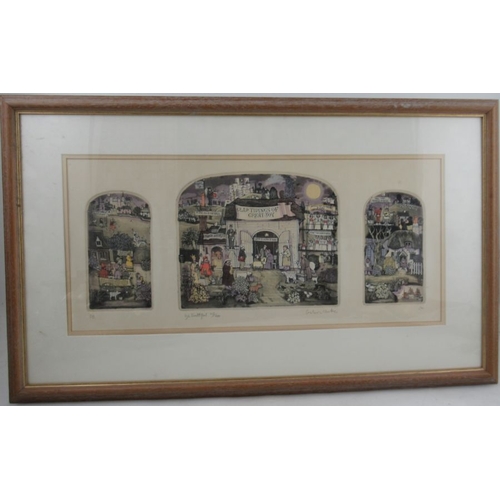 88 - Graham Clarke, limited edition colour print, Ye Faithful, 11ins x 24ins (D)