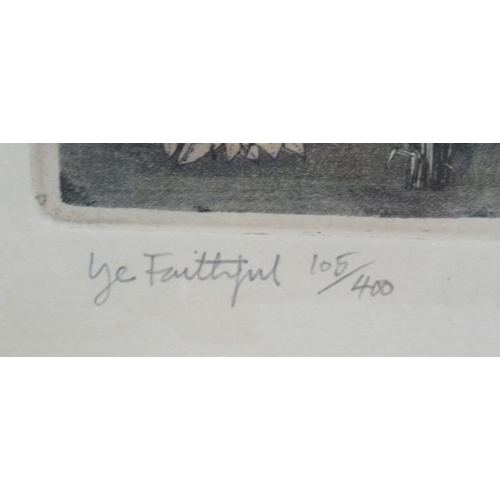 88 - Graham Clarke, limited edition colour print, Ye Faithful, 11ins x 24ins (D)