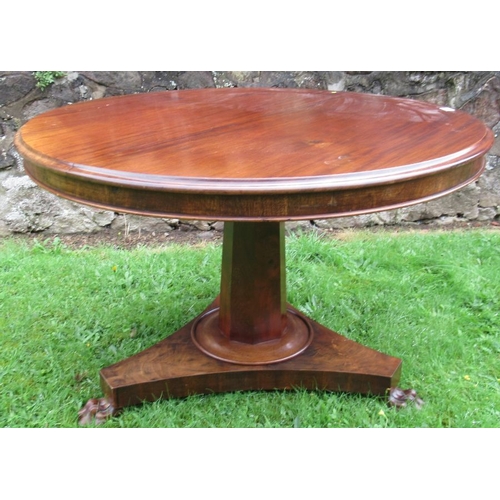 9 - A Victorian mahogany centre table, diameter 42ins