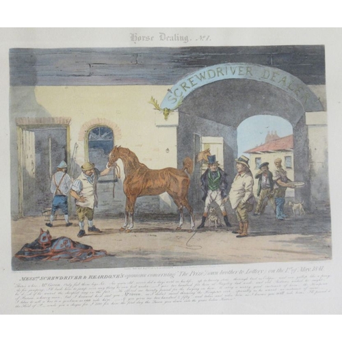 95 - An Antique colour print, The Celebrated Trotting Mare Steel Grey, 13.5ins x 13.5ins, together with t... 