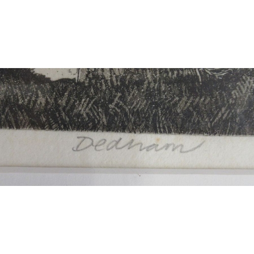 98 - Glynn Thomas, limited edition etching, Dedham, 10/50, 9ins x 24ins (D)