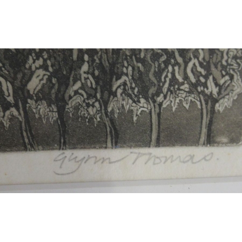 98 - Glynn Thomas, limited edition etching, Dedham, 10/50, 9ins x 24ins (D)