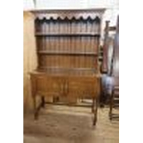 70 - A dressing table together with an oak dresser