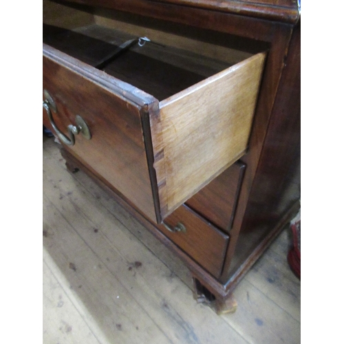 5 - A late Georgian mahogany chest on chest, width 40ins, height 70ins, depth 22ins