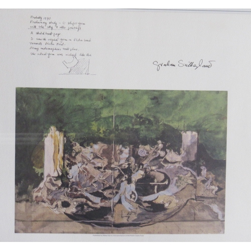 163 - Graham Sutherland, three colour prints, published by Wales gas, by permission of the Picton Castle T... 